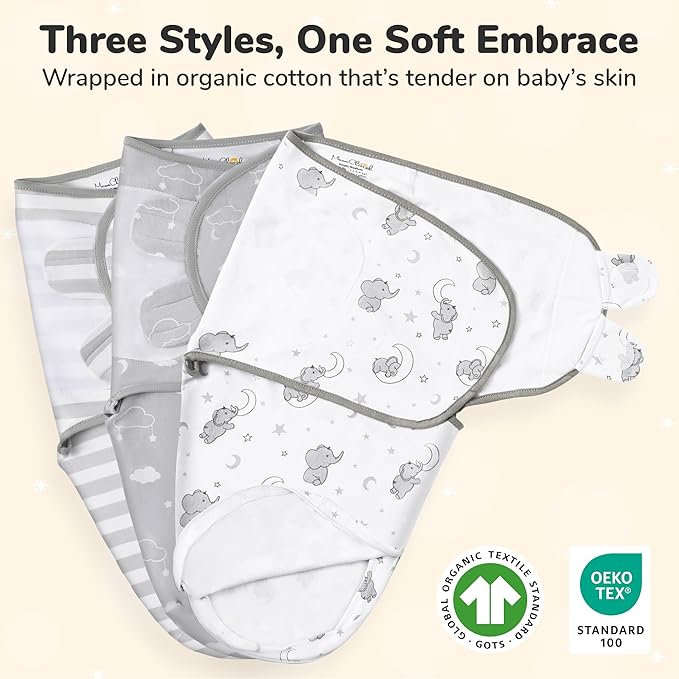 Mama Cheetah Preemie Swaddle Blanket with Zipper, Newborn Swaddle Sack, Baby Swaddles Sleep Sack, Baby Swaddle Wrap for Baby Boy & Baby Girl, 3-Pack