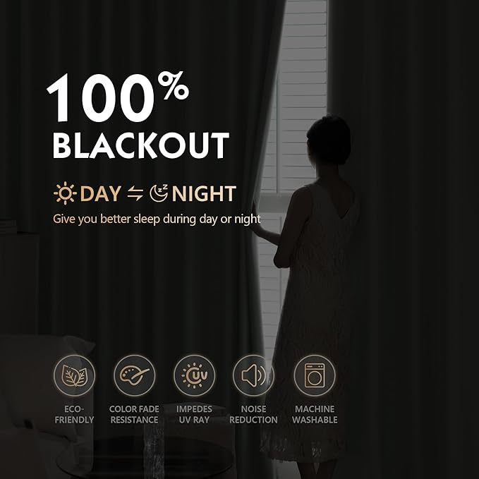 FMFUNCTEX 100% Blackout Curtains for Bedroom, Sage Green Back Tab Curtain 84 Inches Long Drapery Thermal Insulated Curtains for Living Room, Black Out Drapes Rod Pocket Room Darkening 2 Panels