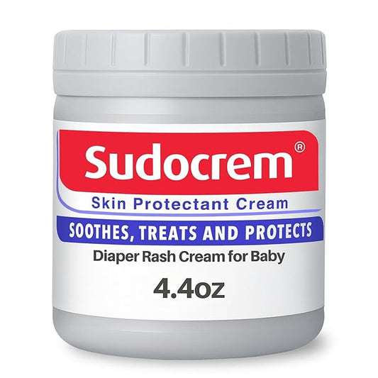 Sudocrem Diaper Rash Cream for Baby's Skin, Triple Action Diaper Rash Paste that Soothes, Treats and Protects, 15.29% Zinc Oxide Cream - 4.4oz (125g)