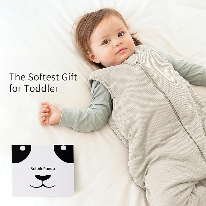 BubblePanda Rayon Made from Bamboo Toddler Sleep Sack with Feet 12-24 Months 1.0 Tog Breathable Sleep Sack 1t-2t Ultra Soft Baby Wearable Blanket with Legs Unisex Sleeping Bag with 2-Way Zipper