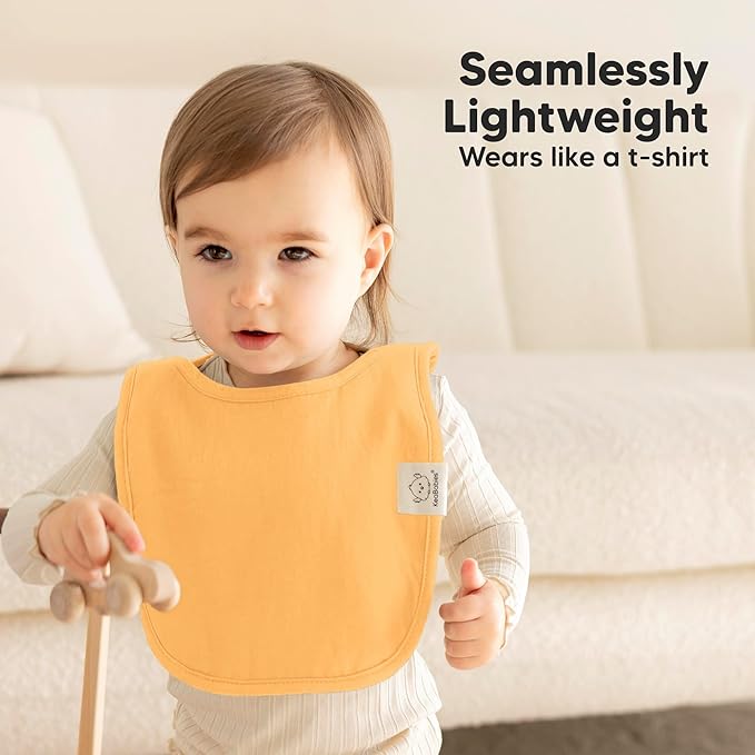 KeaBabies 8-Pack Baby Bibs for Boys, Girls - Pullover Bibs for Drooling Teething Baby Girl & Boy Toddler, Newborn, Soft & Absorbent, Cute Colors, Large Torso Coverage Keep Infant Clean & Dry (Sahara)