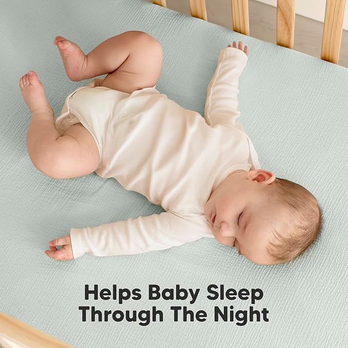 KeaBabies 2-Pack Muslin Crib Sheets for Boys, Girls - 100% Organic Cotton Fitted Baby Crib Mattress Sheet, Soft Breathable Standard Toddler Bed Cover Bedding Set, Neutral, Durable 52x28 (Willow)