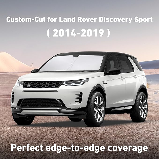 Econour Windshield Sunshade for Land Rover Discovery Sport 2014-2017 2018 2019, Sun Visor for Front Windshield & Window Sun Shade Cover, UV Heat Blocker & Protector, Car Accessories