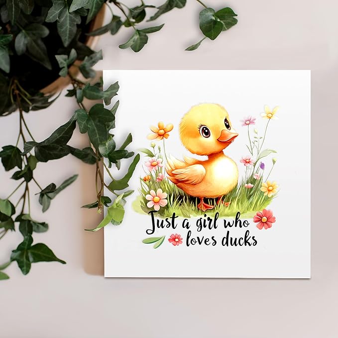 Duck Decor Wooden Box Sign Decorative, Home Room Desk Decorations For Teens Teenage Girls Age 8-12, Duck Lovers Themed Gifts Stuff Accessories Things Merchandise Items!
