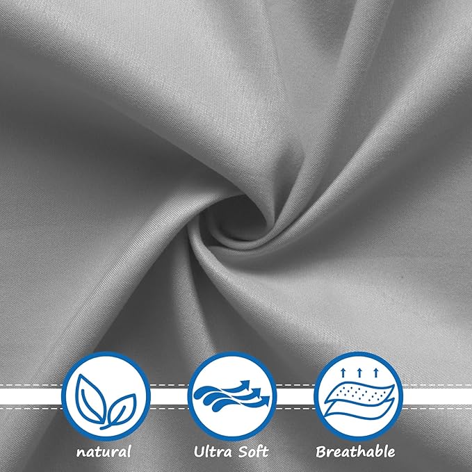 Bassinet Sheet Set 2 Pack Fitted Bassinet Sheets for Baby boy, Universal Microfiber Soft Cradle Sheets for Oval Rectangle and Hourglass Bassinet Mattress, Gray and White