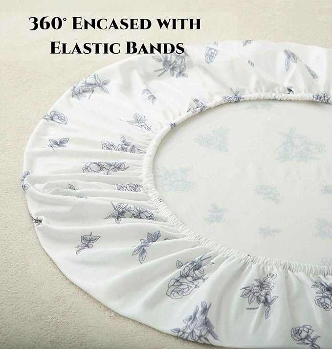 SDY Jersey Bassinet Sheets for Baby Boys and Girls,32 "x 16 "x 4", 2 Pack,Neutral Flower Standard Oval/Retangle Fitted Bassinet Sheets for Toddler,Super Soft Breathable