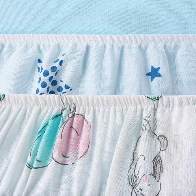 Muslin Bassinet Sheets Fit for AMKE 3 in 1, Besrey, Bellababy, Evolur Stellar, Milliard, TCBunny and Other Bedside Sleeper Bassinet - 2 Pack