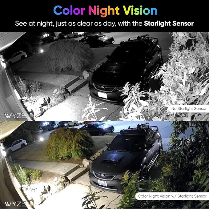 WYZE Cam v3, 1080P HD WiFi Wired Indoor/Outdoor Home Security Camera, Pet/Baby Monitor, Color Night Vision, 2-Way Audio, MicroSD Card Slot, Compatible with Alexa & Google - White