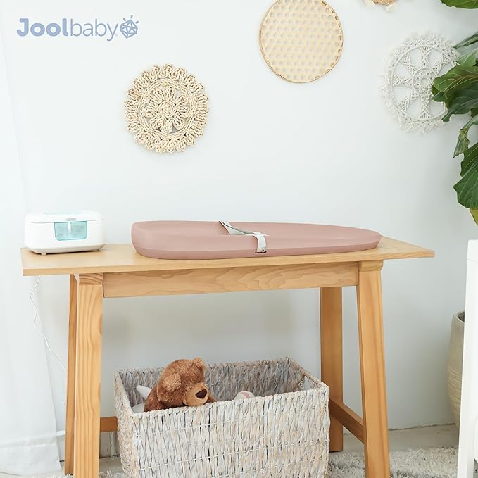 Jool Baby Waterproof Baby Changing Pad - Easy to Clean, Lightweight & Portable - Large Foam Cushion for Comfort (Rose)