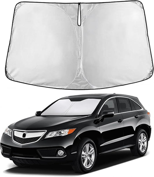 EcoNour Windshield Sun Shade Compatible for Acura RDX 2013-2018 Front Window Sunshade Foldable Sun Visor UV & Heat Blocking Protection