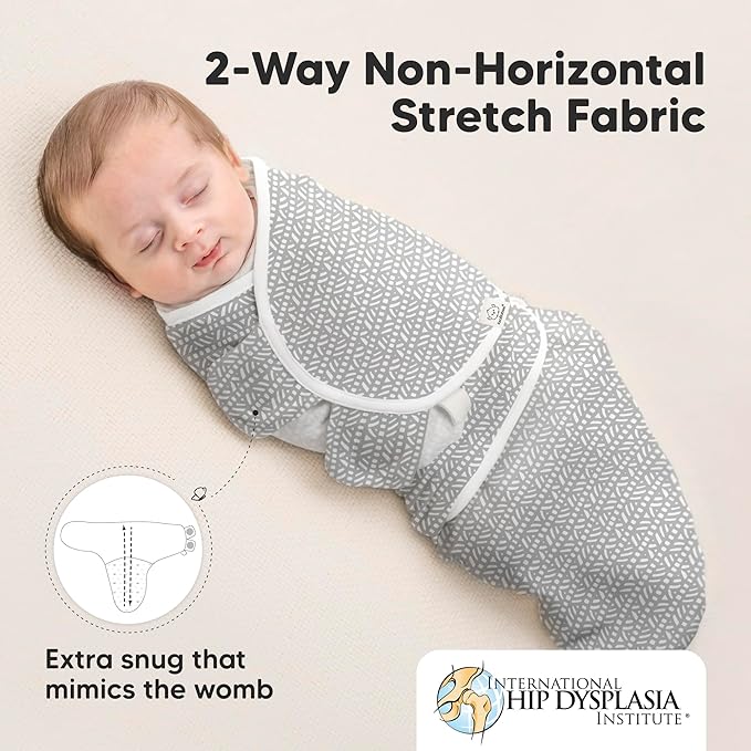3-Pack Organic Baby Swaddle Sleep Sacks - Swaddles for Newborns, Infant 0-3 Months, Baby Girls, Boys, Soft & Snug Newborn Sleep Sack, Nursery Swaddling Blankets (Nordic, XS)