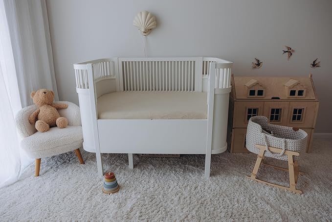 Dreamology Pack n Play Sheets,Mini Muslin Crib Sheet,2 Pack,100% Cotton Crib Sheets,Soft,Breathable,Baby Crib Sheets,Girls,Boys,Pack and Play Sheets Fitted,24x38 Mini Crib Sheet | Caramel,Ecru