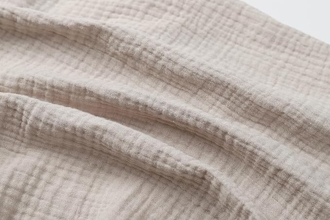 Onacosht Muslin Bassinet Sheets 35" X 20" Compatiable with AMKE 3 in 1 Bassinets, MiClassic, Uiuwoo, Foalom, YADAQE, Milliard and TCBunny Bassinet, 100% Cotton, 2 Pack, Fog and Beige