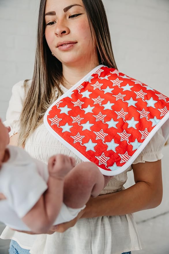 Copper Pearl Baby Burp Cloth Large 21''x10'' Size Premium Absorbent Triple Layer 3-Pack Gift Set Liberty