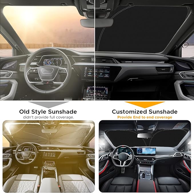 EcoNour Windshield Sun Shade for Lexus TX350 2024–2026 | Front Window Sunshade | Foldable Car Sun Protector | Blocks UV Rays & Keeps Interior Cooler