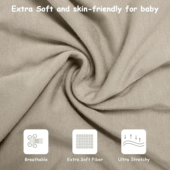 MEXXI Swaddle Baby Sleep Sack With Arms Up, 2 Pack Baby Transitional Swaddle with Double Zipper,0.5 TOG, 8-13 lbs, S