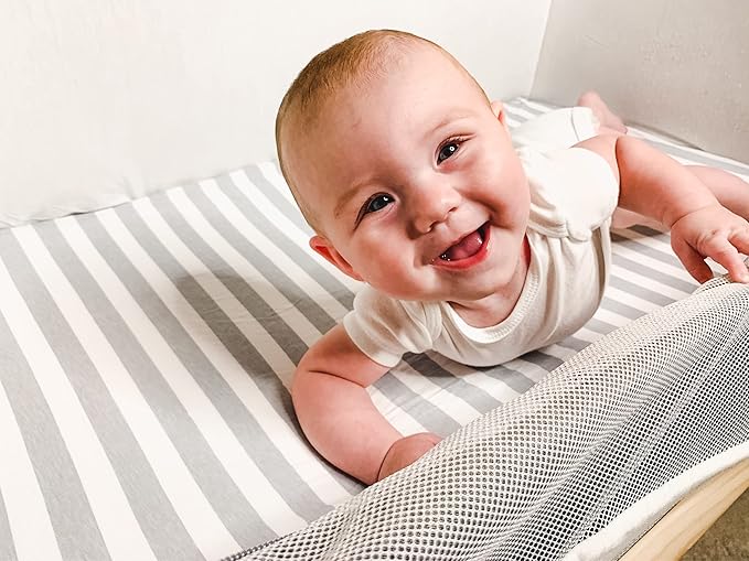 Bassinet Bed Sheets – Bassinet Fitted Sheets 4 Pack – 100% Jersey Knit Cotton Cradle Sheets – Bassinet Bedding for Standard Size Oval or Rectangular Bassinet Pads – Bassinet Sheet for Boy & Girl