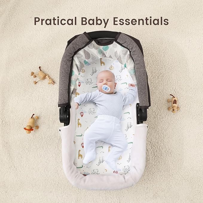 david's kids 3 Pack Bassinet Sheets, Ultra Soft Breathable Comfortable Baby Sheet Set for Boys Girls Neutral, Univeral Fit for Most Cradle and Bassinet Mattress, Animals