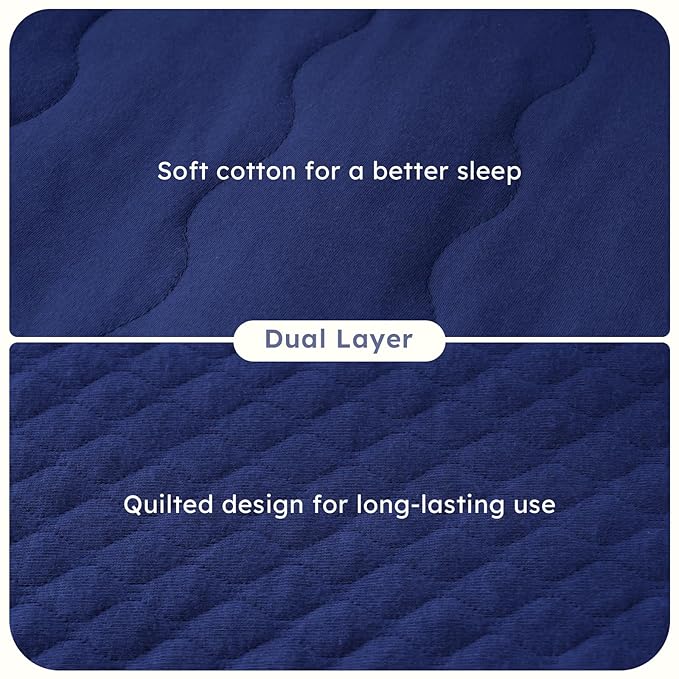 FIEMOL Baby Sleep Sack 12-18 Months 2.5 TOG, Winter Cotton Sleep Sacks Newborn and Infant, Warm Quilted Baby Wearable Blanket, Newborn Sleeping Bag with 2-Way Zipper Blue 1 Pack