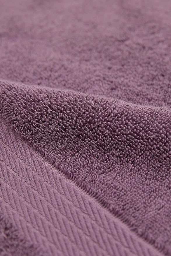 Ozdilek 6-Piece Washcloth Set 13x13 100% Turkish Cotton, 600 GSM, Soft, Gentle on Sensitive Skin, Multi-Purpose Use, Washable, Reusable, Ideal for Baby Care & Spa 6 Towels (Orchid Purple)
