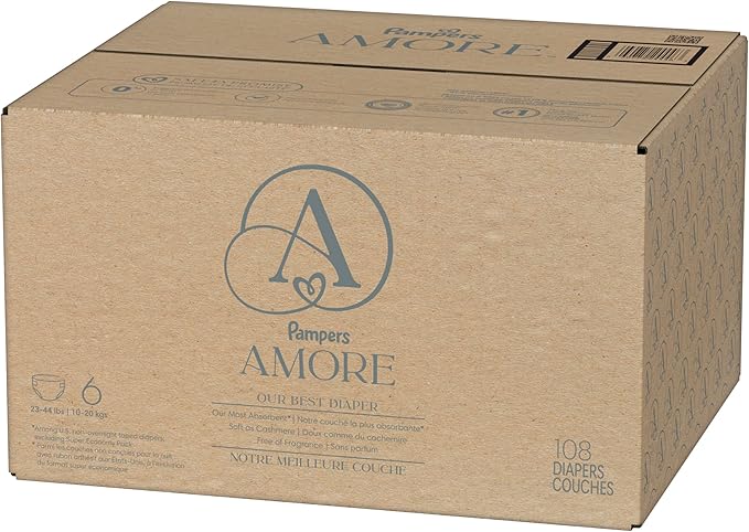 Pampers Amore, Size 6 (23-44 lbs), 108 Count, Our Best Diaper