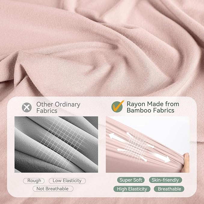 Rayon Made from Bamboo Newborn Swaddle Blanket Set with Matching Beanie, Super Soft Stretchy Baby Clothes Outfit for Girl Boy, Receiving Blankets Newborn Essentials, 35 x 35 Inch