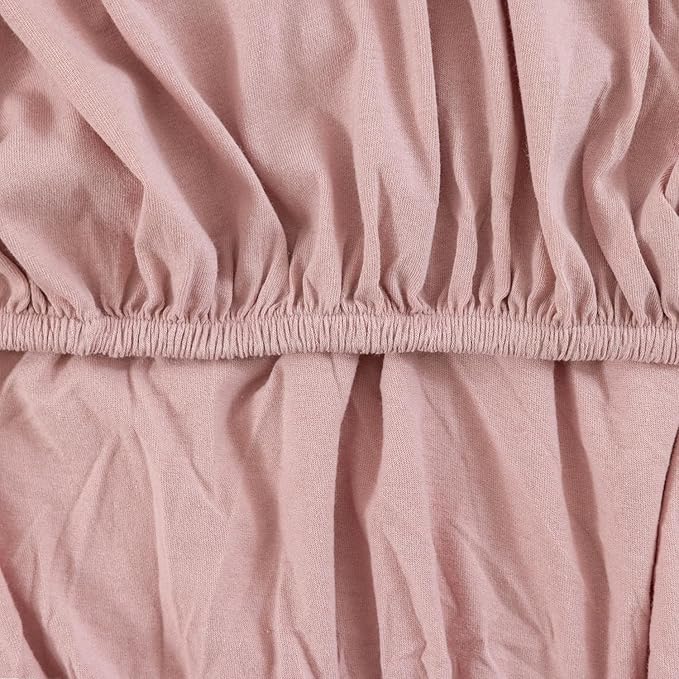 Dreamology 24x38 Mini Crib Sheets, 100% Cotton Crib Sheets for Boys,Girls,Crib Mattress Sheets,Pack and Play Sheets, Mini Crib Sheet Fitted | Rose,Dusty Pink