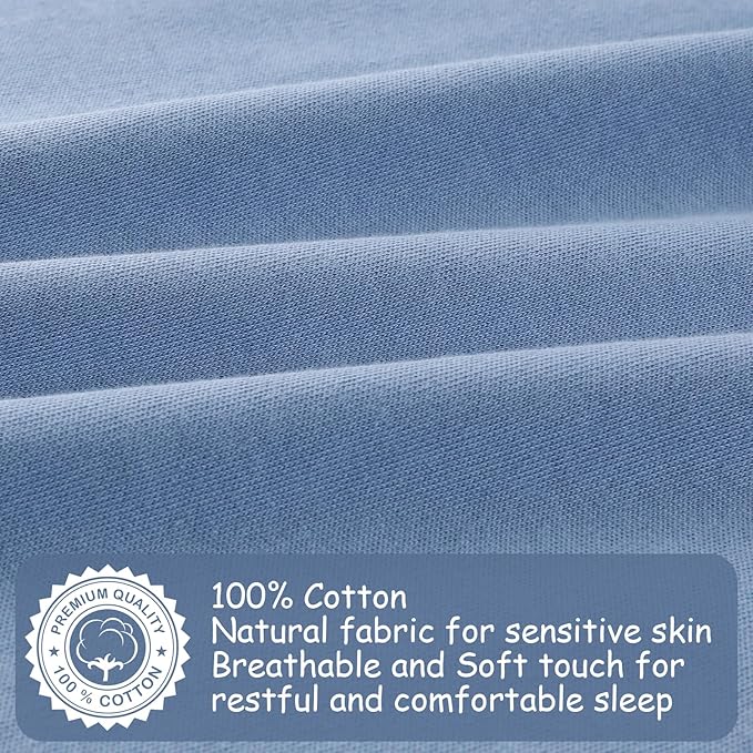 Looxii Baby Sleep Sack 0.5 TOG, 100% Cotton 3 Pack Wearable Blanket Baby Sleep Bag for Newborn Infant, 2-Way Zipper Lightweight Toddler Sleeping Sack 0-6 Months