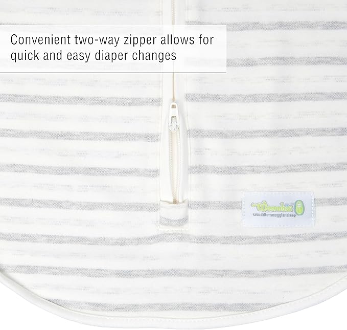 Woombie Grow with Me Baby Swaddle, Convertible Swaddle Fits Babies 0-9 Months, Expands to Wearable Blanket for Babies up to 18 Months, Twilight Stripes
