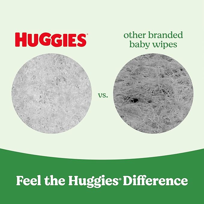 Baby Wipes, Huggies Natural Care Sensitive Baby Diaper Wipes, Unscented, Hypoallergenic, 1 Flip-Top Packs (56 Wipes Total)
