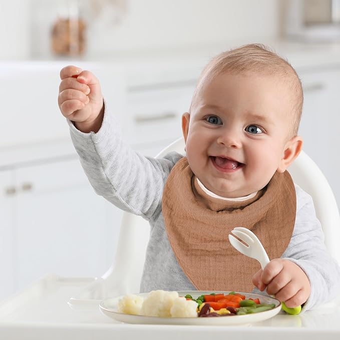 GUNTAIL Magnetic Bandana Drool Bibs 6-pack - Magnetic Closure Baby Bibs - Safe, Easy, Chic Teething Bib