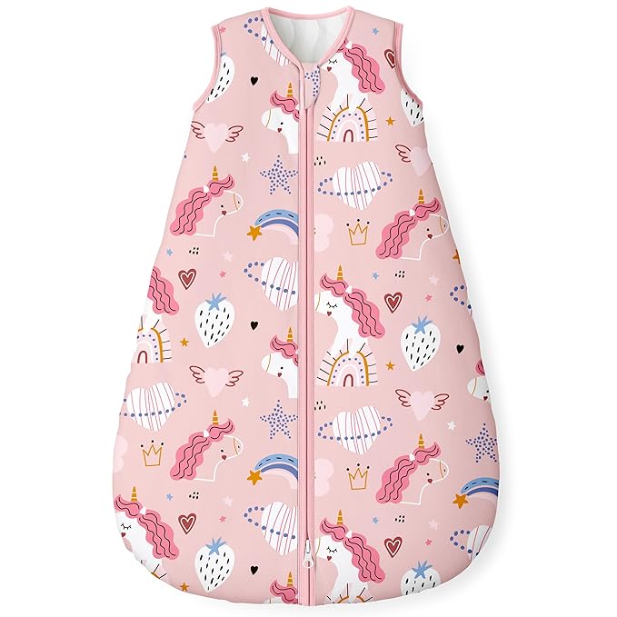 Yoofoss Baby Sleep Sack 12-18 Months, 1.5 Tog Baby Wearable Blanket with 2-Way Zipper, 100% Cotton Organic Fabric Winter Infant Sleeping Sack, Warm Soft Comfy
