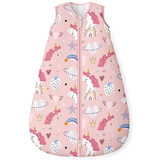 Yoofoss Baby Sleep Sack 0-6 Months, 1.5 Tog Baby Wearable Blanket with 2-Way Zipper, 100% Cotton Organic Fabric Winter Infant Sleeping Sack, Warm Soft Comfy