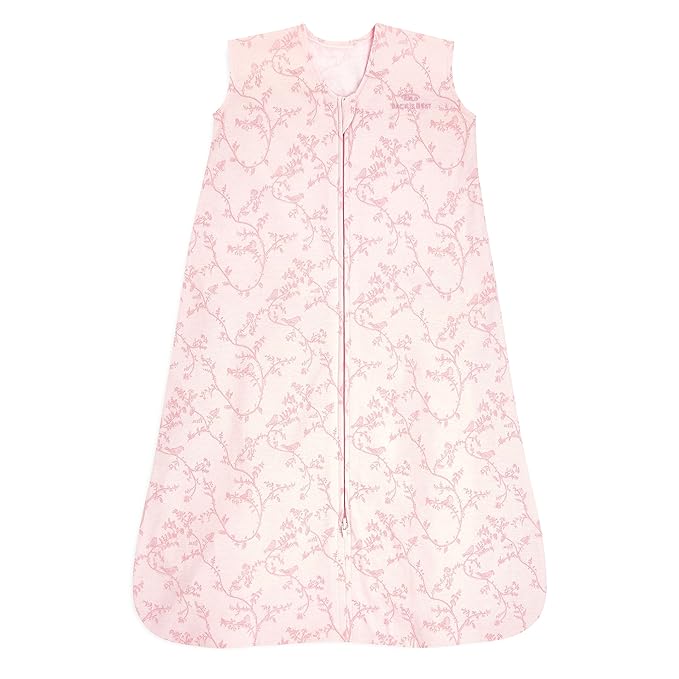 HALO SleepSack, 100% Cotton Wearable Blanket, Swaddle Transition Sleeping Bag, TOG 0.5, Pink Toile, Small, 0-6 Months