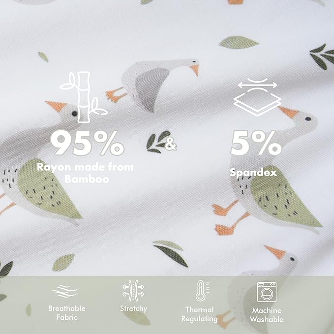 FJORHAL Rayon Made from Bamboo Sleep Sack – TOG 1.0 Soft Wearable Blanket for Infants & Toddlers