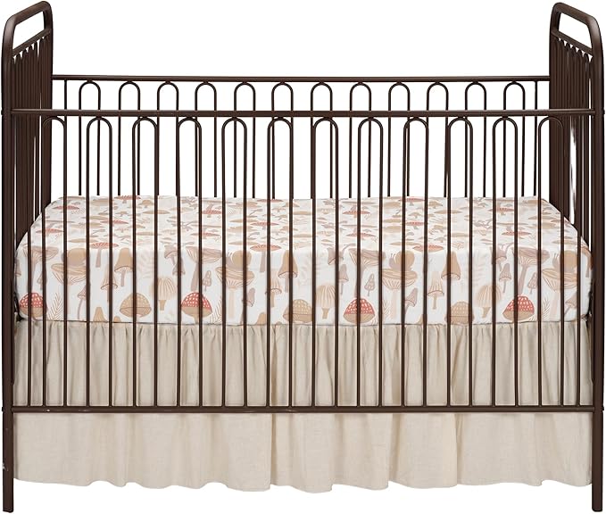 Lambs & Ivy Mushroom Meadow Organic Cotton Fitted Crib Sheet