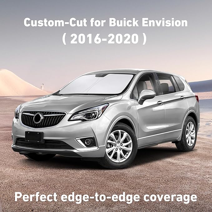 Econour Windshield Sunshade for Buick Envision 2016-2018 2019 2020, Sun Visor for Front Windshield & Window Sun Shade Cover, UV Heat Blocker & Protector, Car Accessories