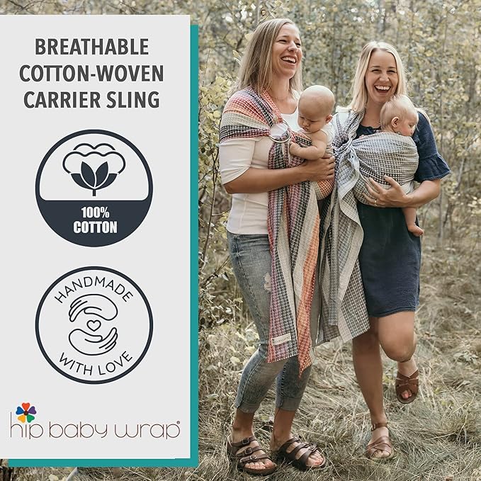 Hip Baby Wrap - Baby Carrier for Infants & Toddlers - Cotton Sling for Nursing, Baby Shower Gifts - Comfortable for Babies 8-35 lbs - Valentine Gifts for Her for Valentines Day - Midnight