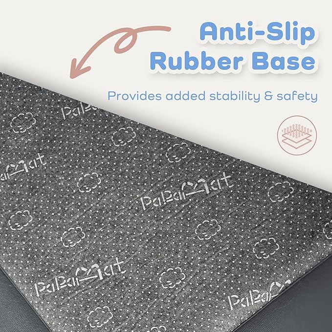 1.5" Thick Baby Play Mat for Floor, 59x79 Playpen Mat, Pro Soft Flannel Foam Mats Toddler Infant Kids Crawling for Nursery Rug Playroom Living Room Waterproof Easy Care Non-Slip (Dark Grey)