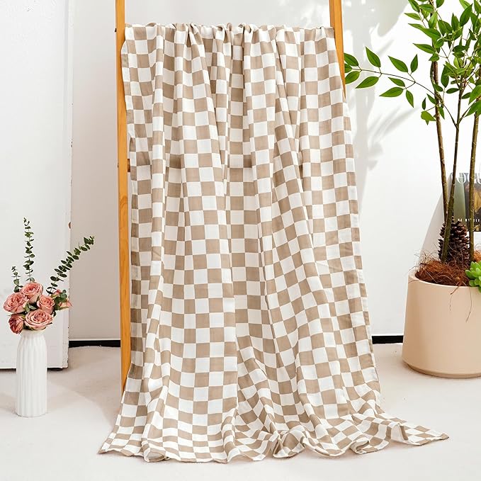Baby Muslin Swaddle Blankets,2 Pack Receiving Blanket Baby Girl & boy,Large47 x 43 inches,Soft & Skin Friendly Baby Blanket Wrap(Brown)