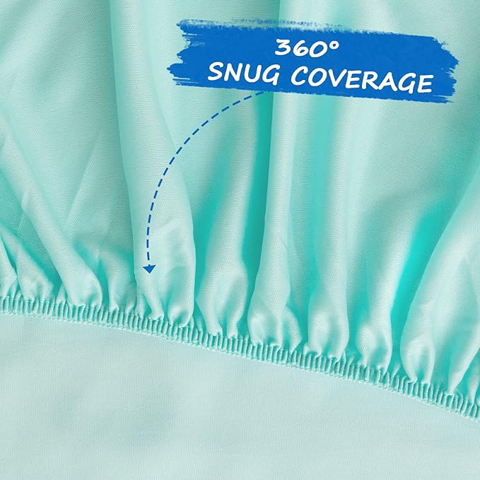 Bassinet Sheet Set 2 Pack Fitted Bassinet Sheets for Baby Girl, Universal Microfiber Soft Cradle Sheets for Oval Rectangle and Hourglass Mattress, Blue and Pink
