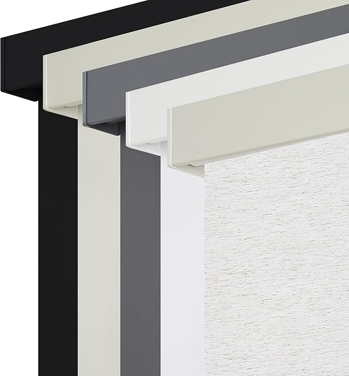 Cordless Blackout Roller Shades Blinds for Windows Free-Stop,Pull Down Room Darkening with Valance,Thermal Insulated Woven Fabric Window Door Blinds for Home,Office,Linen 47" W x 72" L