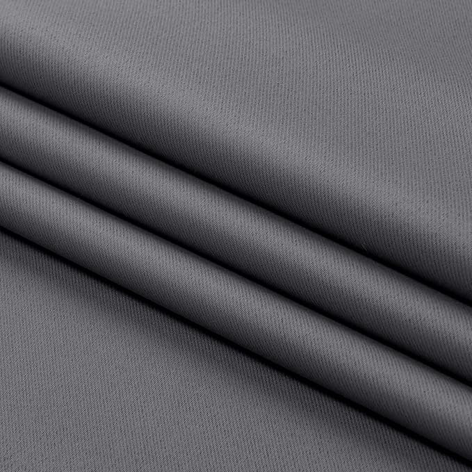Aiyufeng Grey Short Blackout Curtains for Bedroom 54 Inches Long 2 Panels Set, Solid Thermal Insulated, Energy Saving Window Treatment Curtains Blackout Drapes, W40 x L54 Inch, Grey