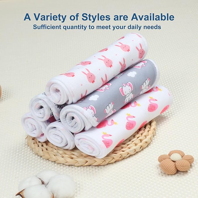 Hakochia Burp Cloths for Baby Boy & Girl Organic Cotton Large Unisex Burp Clothes Extra Absorbent Soft Neutral Burping Rags Spit Up Cloth Sets for Newborns 8 Pack