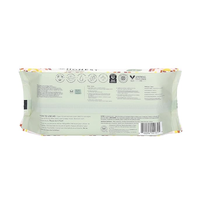 The Honest Company Hypoallergenic Multi-Use Baby Wipes for Sensitive Skin Baby Pattern Play 576 Count