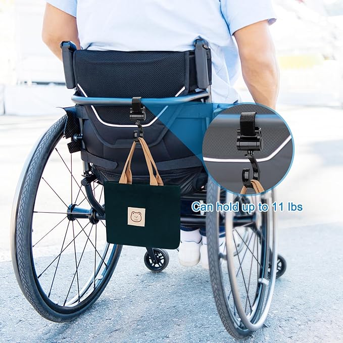 Accmor 2-in-1 Walker Cup Holder with Hook Set, Wheelchair Cup Holder, Rollator Cup Holder, Cup Phone Holder for Walker, Wheelchair, Rollator, Mobility Scooter