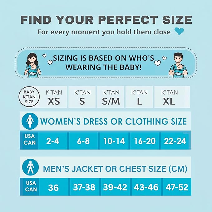 Original Baby K'tan Baby Carrier: #1 Easy Pre-Wrapped, Soft, Slip-On, No Rings, No Buckles | 5 in 1 Baby Sling for Hands-Free Comfort | Heather Grey | Medium