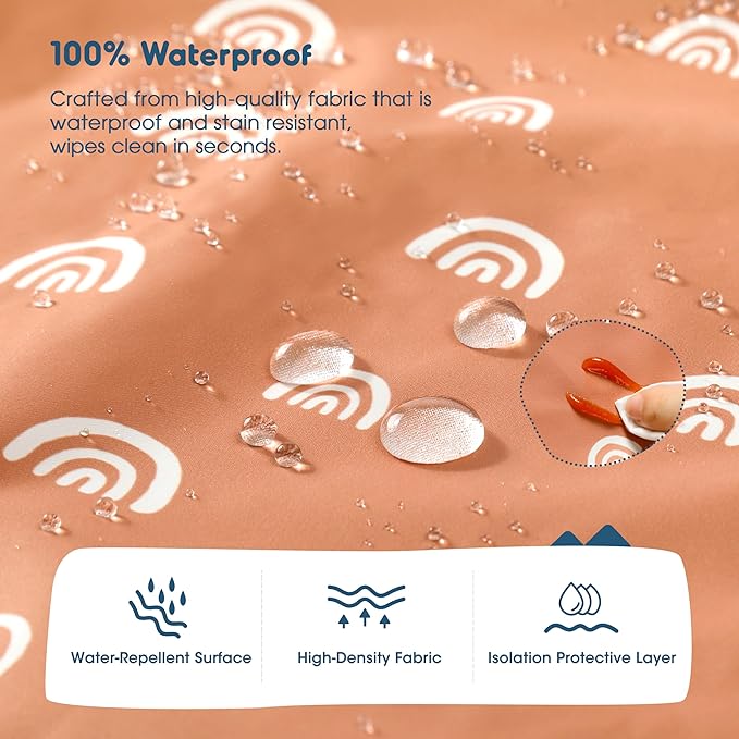 GRSSDER 2 Pack Long Sleeve Baby Feeding Bibs, Super Soft Lightweight Waterproof Coverall Baby Led Weaning Bib with Large Food Catcher Pocket, Adjustable and Easy Clean for 6-30 Months