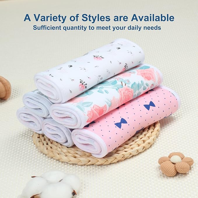 Hakochia Burp Cloths for Baby Boy & Girl Large Unisex Burp Clothes Extra Absorbent Soft Neutral Burping Rags Spit Up Cloth Sets for Newborns 8-Pack