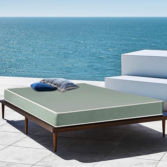 Mielmoon Cooling Gel Waterproof Foam Mattress Premium Medium Firm Plush,Vinyl noisless, Easy to Clean Made in USA Comfortable for Outdoors-Indoors (5 Inch, Twin XL)